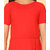 Kids Cave Girls Above Knee Casual Dress (Red, Short Sleeve)