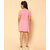 Kids Cave Girls Above Knee Casual Dress (Pink, Short Sleeve)