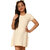 Kids Cave Girls Above Knee Casual Dress (Beige, Short Sleeve)