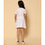 Kids Cave Girls Above Knee Casual Dress (White, Short Sleeve)