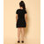 Kids Cave Girls Above Knee Casual Dress (Black, Short Sleeve)
