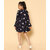 Kids Cave Girls Above Knee Casual Dress (Dark Blue, Full Sleeve)