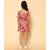 Kids Cave Girls Above Knee Casual Dress (Pink, Short Sleeve)