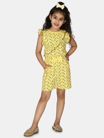 Kids Cave Printed Girls Jumpsuit