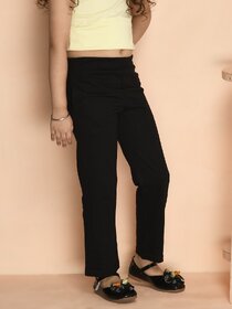 Kids Cave Track Pant For Girls (Black, Pack of 1)