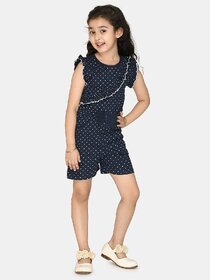 Kids Cave Polka Print Girls Jumpsuit
