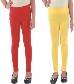 Kids Cave Legging For Girls (Red Pack of 2)
