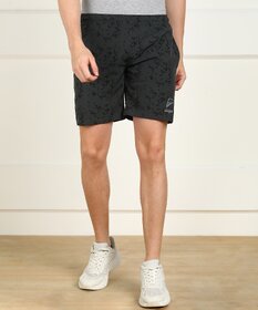 Slagen Printed Men Grey Sports Shorts