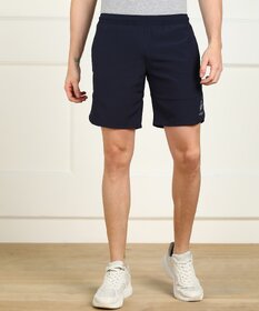 Slagen Solid Men Blue Sports Shorts