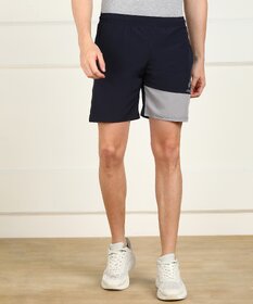 Slagen Self Design Men Blue Sports Shorts