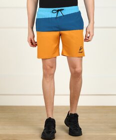 Slagen Color Block Men Multicolor Sports Shorts