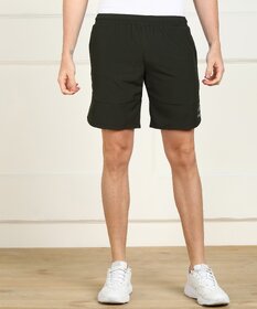 Slagen Solid Men Green Sports Shorts