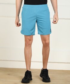 Slagen Solid Men Blue Sports Shorts