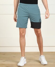 Slagen Self Design Men Blue Sports Shorts
