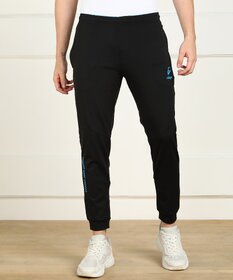 Slagen Printed Men Black Track Pants