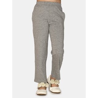 Kids Cave Track Pant For Girls (Grey, Pack of 1)