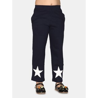 Kids Cave Track Pant For Girls (Blue, Pack of 1)