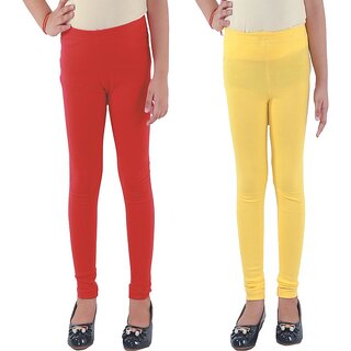 Kids Cave Legging For Girls (Red Pack of 2)
