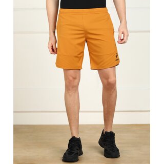 Slagen Solid Men Yellow Sports Shorts