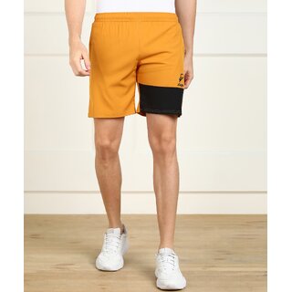 Slagen Self Design Men Yellow Sports Shorts