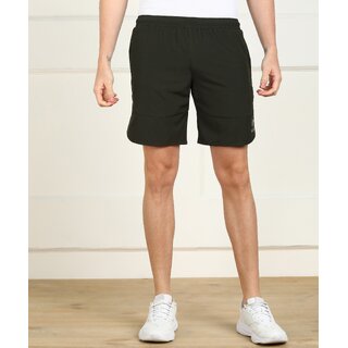 Slagen Solid Men Green Sports Shorts