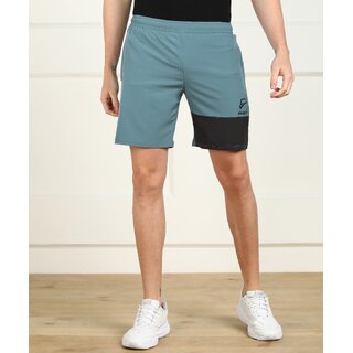 Slagen Self Design Men Blue Sports Shorts