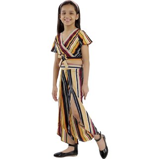 Kids Cave Indi Girls Maxi/Full Length Casual Dress (Multicolor, Cap Sleeve)