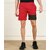 Slagen Self Design Men Red Sports Shorts