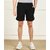 Slagen Solid Men Black Sports Shorts