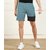 Slagen Self Design Men Blue Sports Shorts