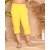 Kids Cave Capri For Girls Casual Solid Cotton Blend (Yellow Pack of 1)