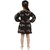 Kids Cave Indi Girls Midi/Knee Length Casual Dress (Black, Full Sleeve)