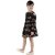 Kids Cave Indi Girls Midi/Knee Length Casual Dress (Black, Full Sleeve)