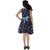 Kids Cave Indi Girls Midi/Knee Length Casual Dress (Blue, Sleeveless)
