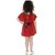 Kids Cave Indi Girls Midi/Knee Length Casual Dress (Maroon, Sleeveless)