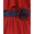 Kids Cave Indi Girls Midi/Knee Length Casual Dress (Maroon, Sleeveless)
