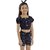 Kids Cave Indi Girls Mini/Short Casual Dress (Blue, Half Sleeve)