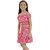 Kids Cave Girls Mini/Short Casual Dress (Pink, Noodle strap)