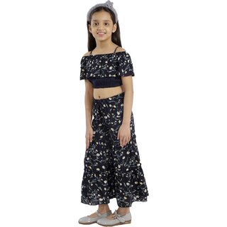 Kids Cave Indi Girls Maxi/Full Length Casual Dress (Blue, Sleeveless)