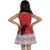 Kids Cave Girls Midi/Knee Length Casual Dress (Red, Sleeveless)