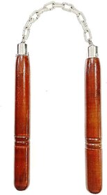 Wooden Handle Nunchaku With Steel Chain