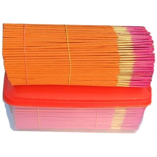Darhsani Herbal Jhuna Pink/oraing Colour agarbatti for puja, jhuna agarbatti 1200 grm 1250 pc Stick