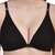 Zourt Poly Cotton B Cup Front Open Bra Set of 2 Black-Black