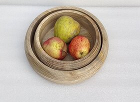 Onlinecraft Wooden Serving Bowl Ch7310 (Pack Of 1, Brown)