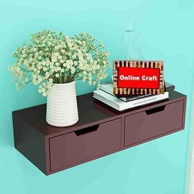 Onlinecrafts Engineered Wood Wall Mount Cabinet (Finish Color - Brown, Pre-Assembled)