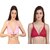 Zourt Poly Cotton B Cup Front Open Bra Set of 2 Light Pink-Rani