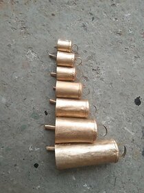Onlinecraft Iron Cow Bell 7 Pc Welding Iron Cow Bell (Gold, Pack Of 1)