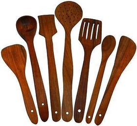 C3156 Wooden Spoon Kitchen Tool Set (Brown)