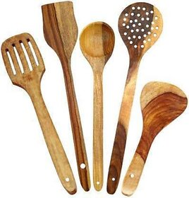 C2919 Wooden Spoon Kitchen Tool Set (Brown)