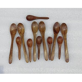 Onlinecraft 19 Pc Soopen Set Kitchen Tool Set (Brown, Spatula)